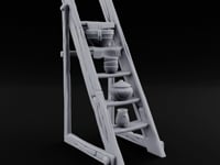 Crockery Climbs the Rungs Wooden Pottery Display Ladder turntable