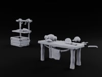 Chopping Block Chorus Wooden Butcher Shop Terrain Set turntable