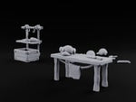 Chopping Block Chorus Wooden Butcher Shop Terrain Set turntable