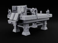 Stakes Stacked, Chairs Pushed Back Wooden Game Table B turntable