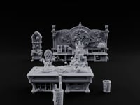 Latitude Lost, Ink Still Drying Wooden Cartographer Furniture Set turntable