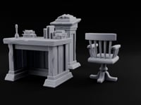 Class Dismissed, Chalk Still Dusty Wooden Classroom Furniture D turntable