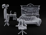 Case Files Still Pinned Wooden Investigator Office Furniture Set turntable