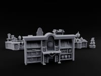 Appraised Under Glass Wooden Jeweler Shop Furniture Set turntable