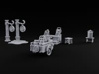 Curdle Not, Want Not Wooden Milkman Market Set turntable