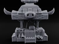 Carcass Hangs, Customers Gather Orc Butcher Market Terrain A turntable