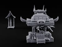 Carcass Hangs, Customers Gather Orc Butcher Market Terrain Set turntable