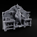 Stuffed Bears Wooden Taxidermist Shop Furniture E turntable