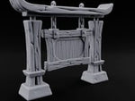 Hay Cart Left Mid-Lane Wooden Town Street Scenery D turntable