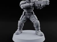 Scorched-Earth Policy Human Raider Gunner A turntable