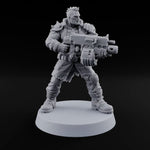 Scorched-Earth Policy Human Raider Gunner B turntable