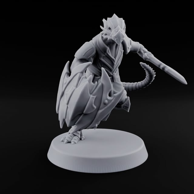 Scales Rattle, Shields Rise Dragonborn Swordsman C turntable