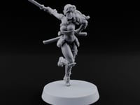Scabbards Empty, Blade Overhead Elf Sword Warrior turntable