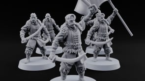 Moustache Waxed, Sabres Drawn Twice Human Dual Sabre Warriors turntable