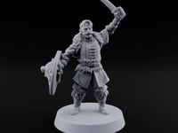 Shields Studded, Moustaches Bristling Human Sabre and Shield Warrior A turntable