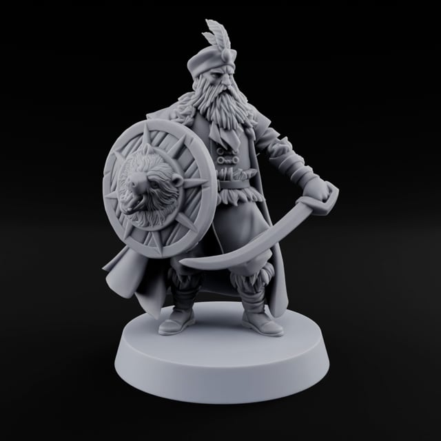 Shields Studded, Moustaches Bristling Human Sabre and Shield Warrior E turntable
