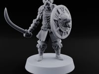 Shields Studded, Moustaches Bristling Human Sabre and Shield Warrior D turntable