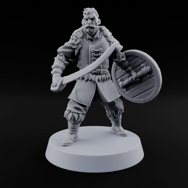 Shields Studded, Moustaches Bristling Human Sabre and Shield Warrior B turntable