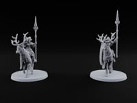 Antlers Lead the Charge Elf Stag Riders turntable