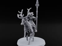 Antlers Lead the Charge Elf Stag Rider A turntable