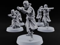Sandals Planted, Matchlocks Steady Human Matchlock Gunners turntable