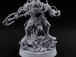 Hoses Looping Overhead Human Deep Sea Diver Warrior turntable