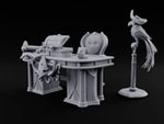 Squid Desk, Parrot Witness Wooden Pirate Captain's Desk turntable