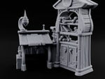 Whispers Filed, Scrolls Stacked Wooden Advisor Desk and Bookcase turntable