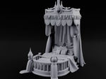 Sleep Comes Under Guard Ornate Canopy Bed turntable