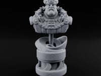 Stern Gaze, Spiked Crown Royal King Bust Display turntable