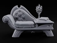 Reclines Like Royalty Ornate Tufted Chaise Lounge turntable