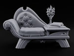 Reclines Like Royalty Ornate Tufted Chaise Lounge turntable