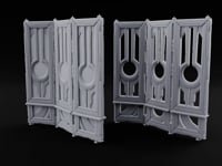 Changing Behind Closed Panels Wooden Folding Screens turntable