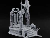 Ascend to Be Crowned Ornate Stone Throne Dais turntable