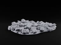 Snow Topped Stone and Timber Rubble Pile C turntable
