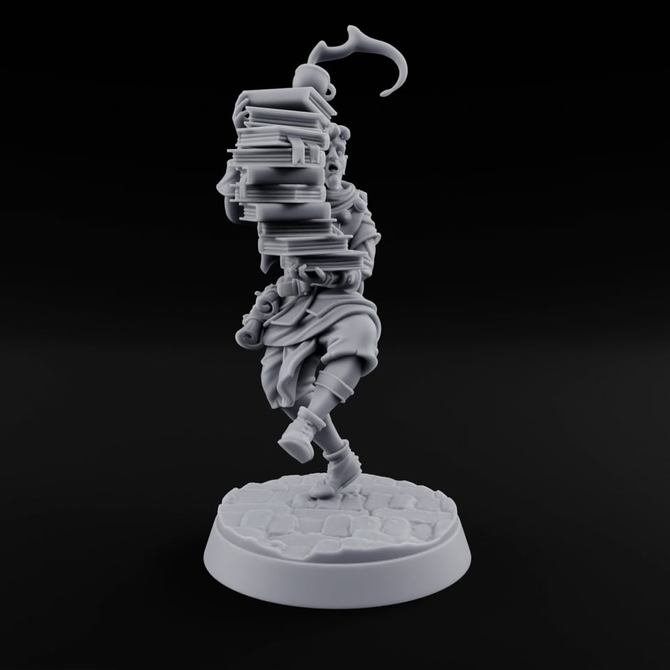 Late Library Fines Apply Human Apprentice Mage B turntable