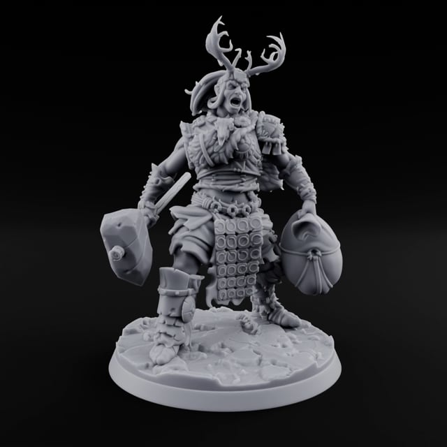 Hammer, Axe and Splintered Club Frost Giant Warrior A turntable