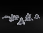 Snow Capped Ruined Stone Wall Set turntable