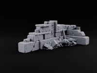Snow Capped Ruined Stone Wall D turntable