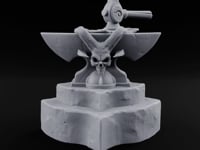 Horns Hold the Hammer Still Stone Skull Anvil with Hammer turntable