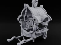 Bard's Shop Rolls Into Town Musician Vendor Cart turntable