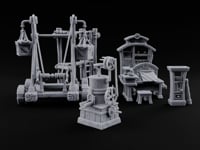 Pulleys, Planks and Plans Wooden Construction Site Terrain Set turntable