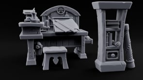 Pulleys, Planks and Plans Wooden Construction Site Terrain C turntable