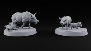 Mud Day Mishaps Boar Pig Beasts turntable