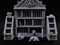 Strays Waiting Wooden Veterinarian Furniture A turntable