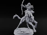 Wyrm Tracked, Bowstring Drawn Elf Mounted Archer turntable