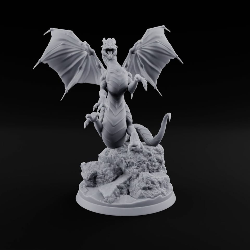 Perched and Peeved Wyvern Monster turntable