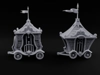 Ringmaster's Unwilling Guests Carnival Cage Wagons turntable