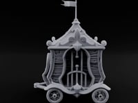 Ringmaster's Unwilling Guests Carnival Cage Wagon A turntable