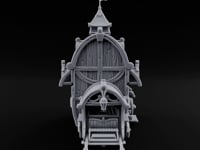 Pulled Rabbits Wooden Carnival Magician Wagon turntable